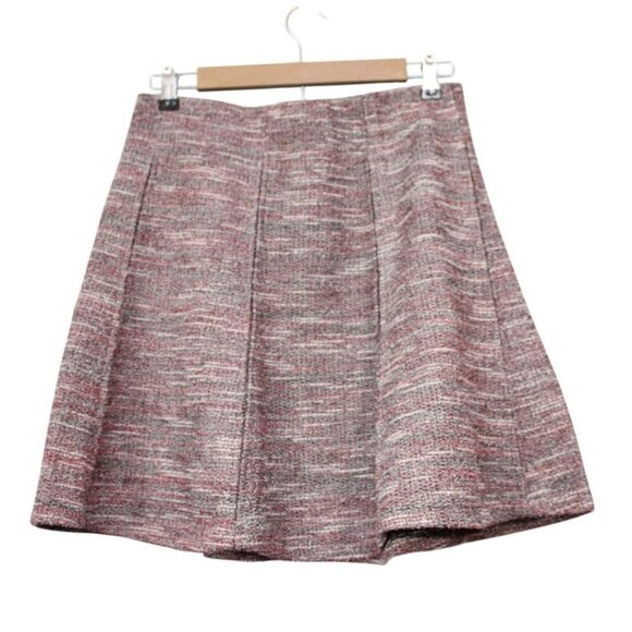 NWT Loft Mini Skirt Size Small Tweed A-Line Stretch Career Preppy Casual Pull On - Picture 1 of 9